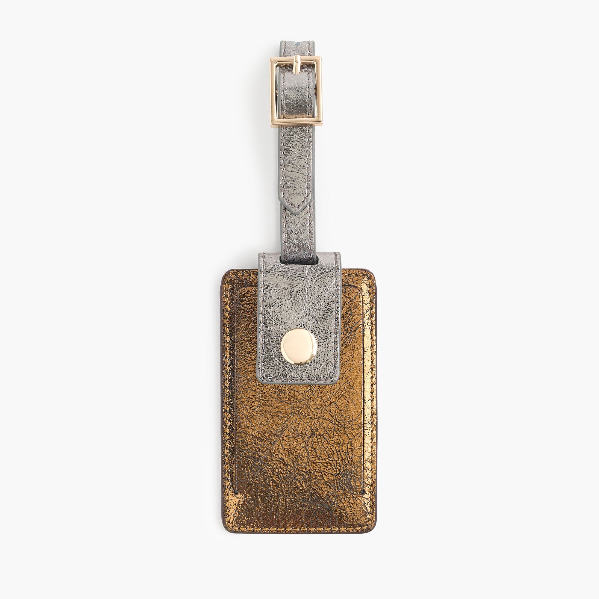 J.Crew Luggage Tag Metallic Italian Leather For Women