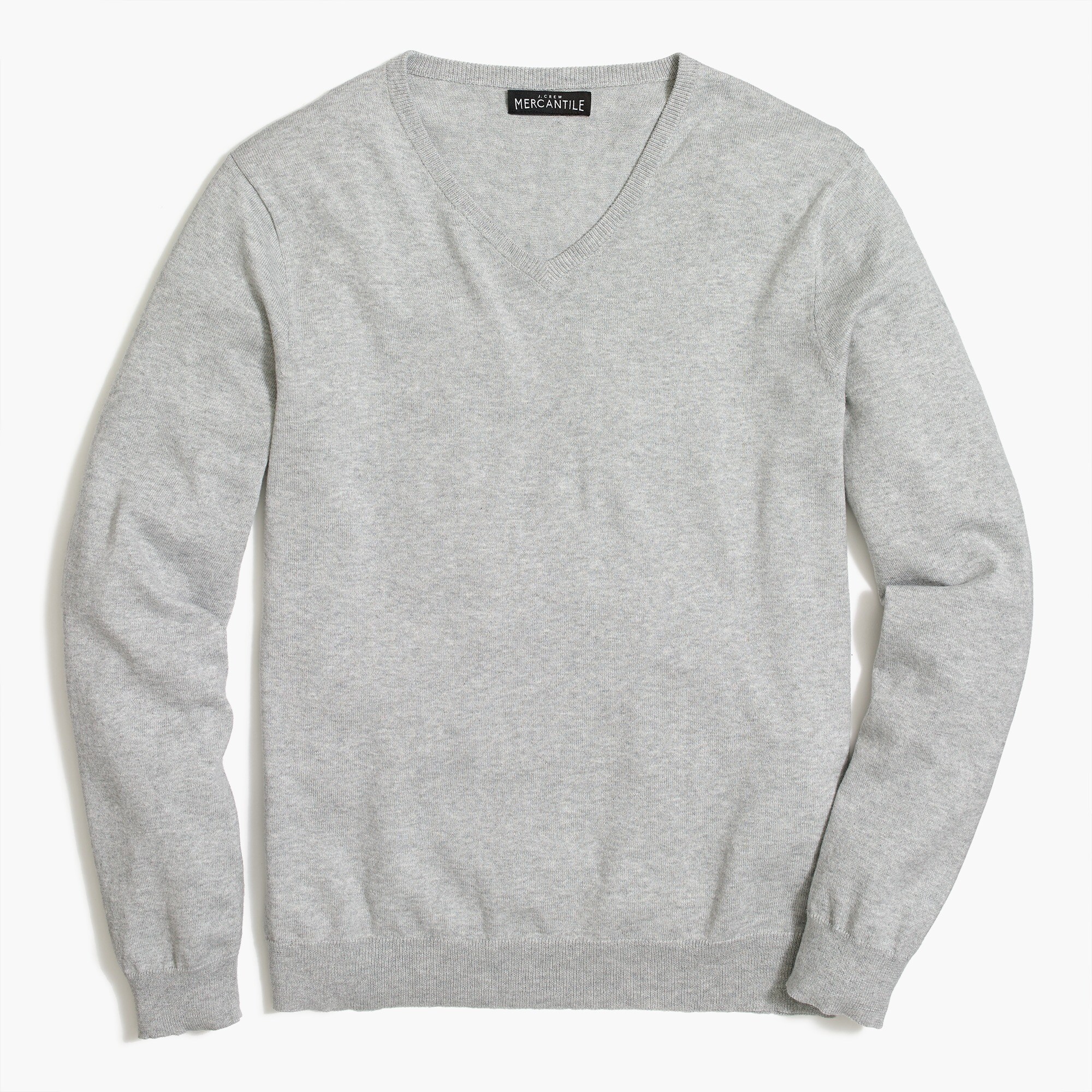 cotton jersey v-neck sweater for men