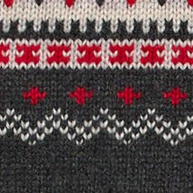 Fair Isle half-zip sweater in supersoft wool blend HTHR CARBON factory: fair isle half-zip sweater in supersoft wool blend for men