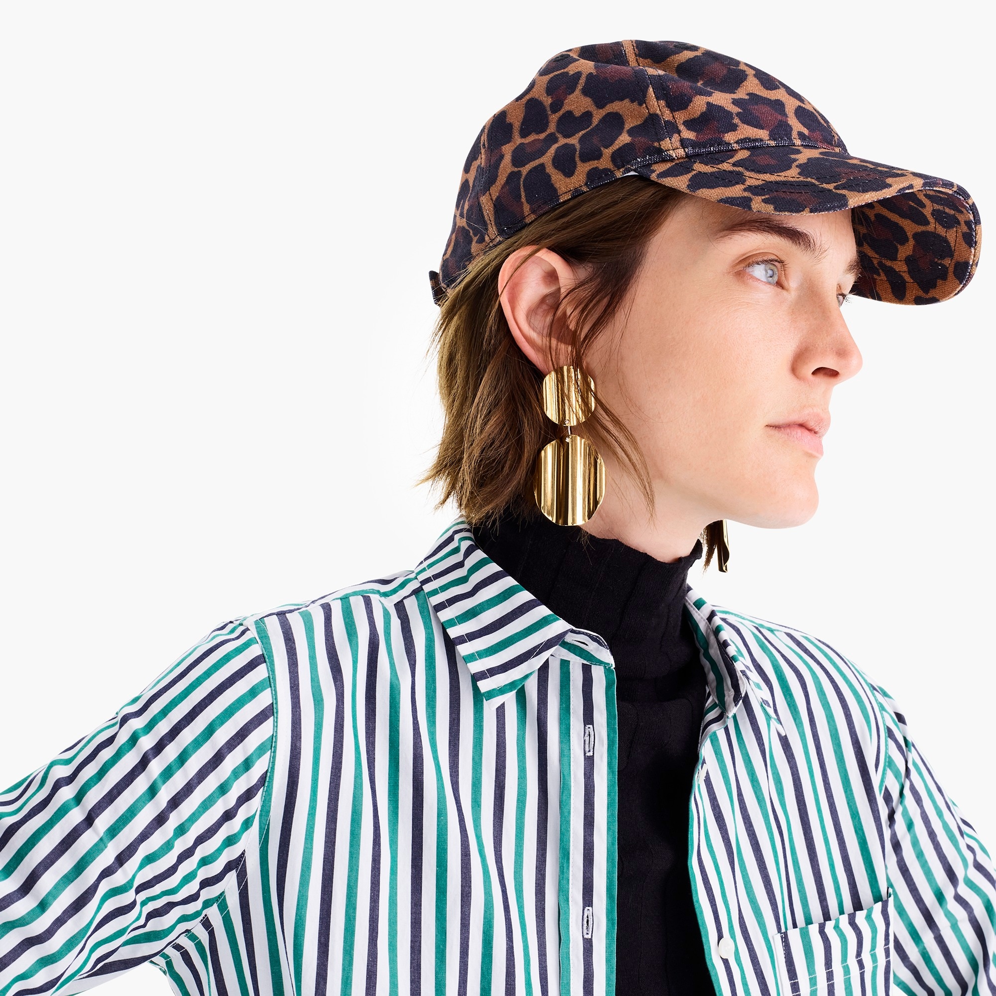 leopard print ball cap