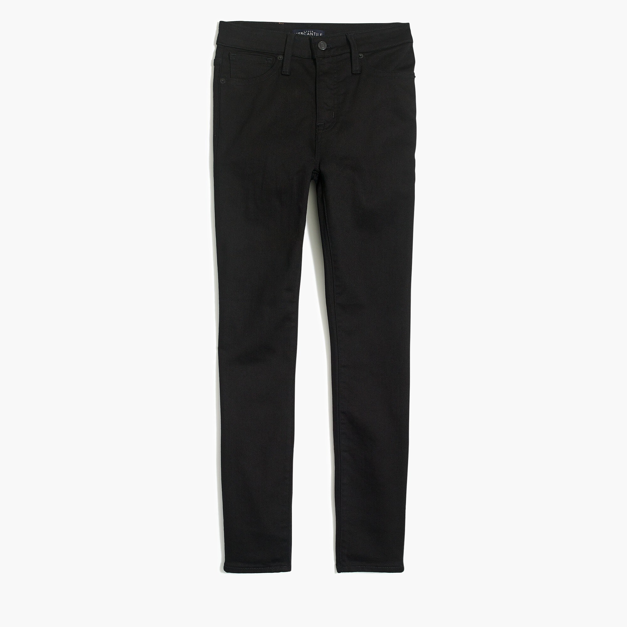 curvy 10" highest-rise skinny jean in black denim for women