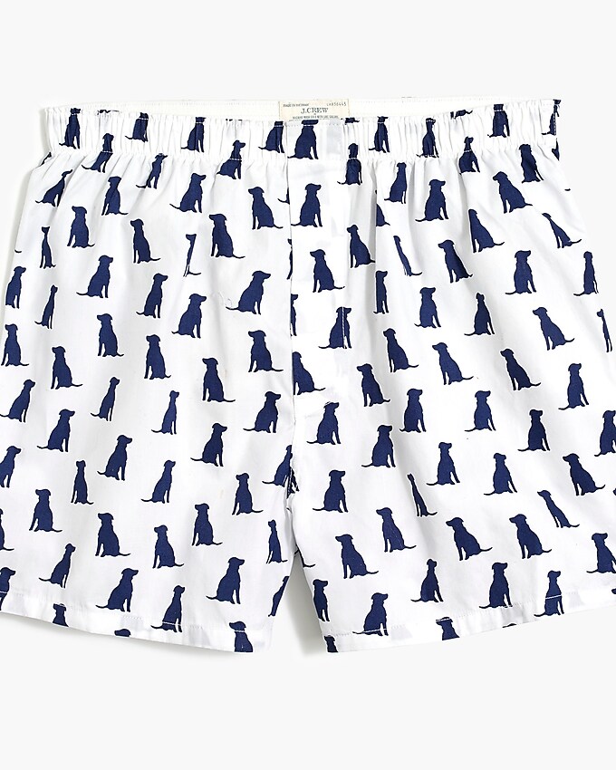 factory: boxer in labrador print for men, right side, view zoomed