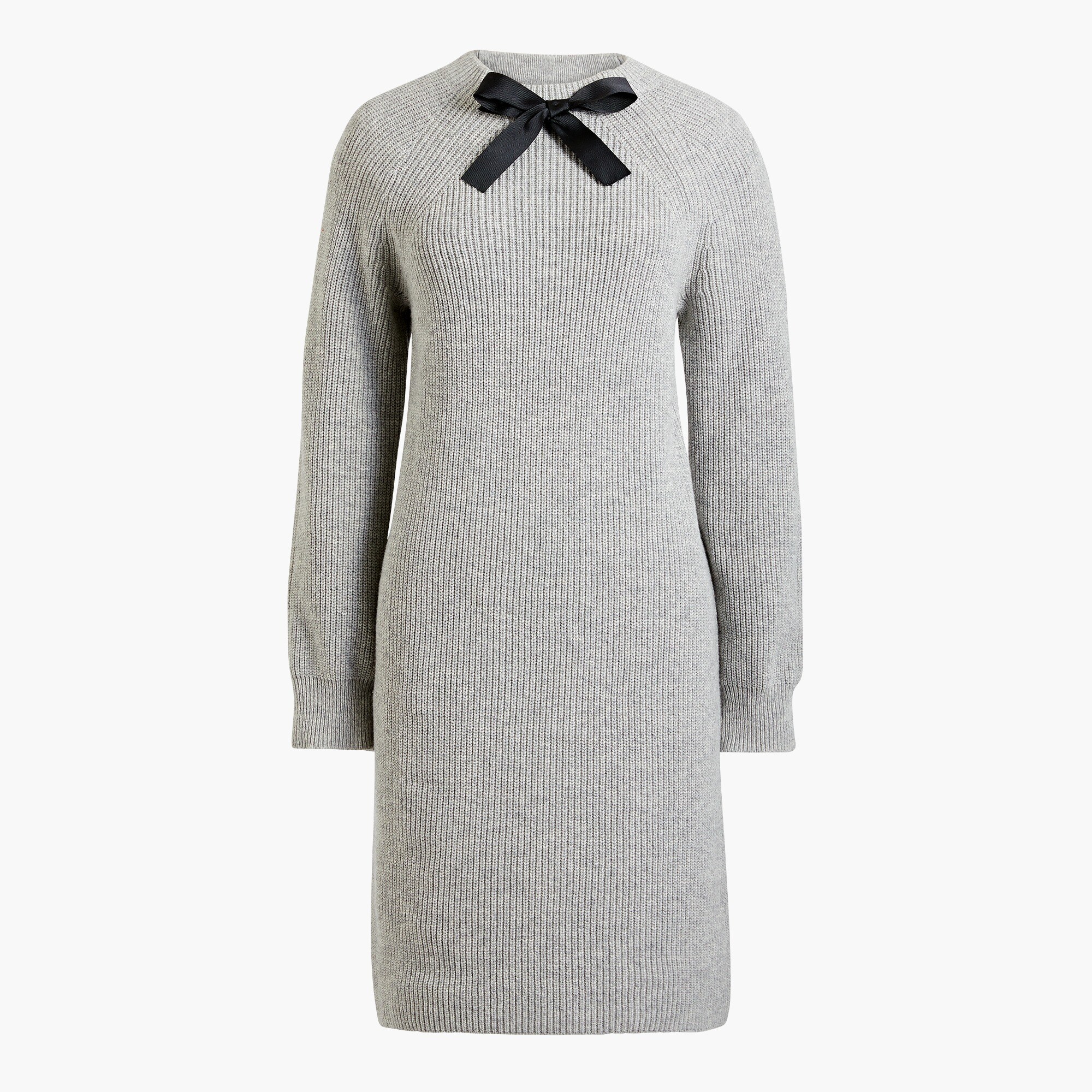 bow-neck sweater-dress for women
