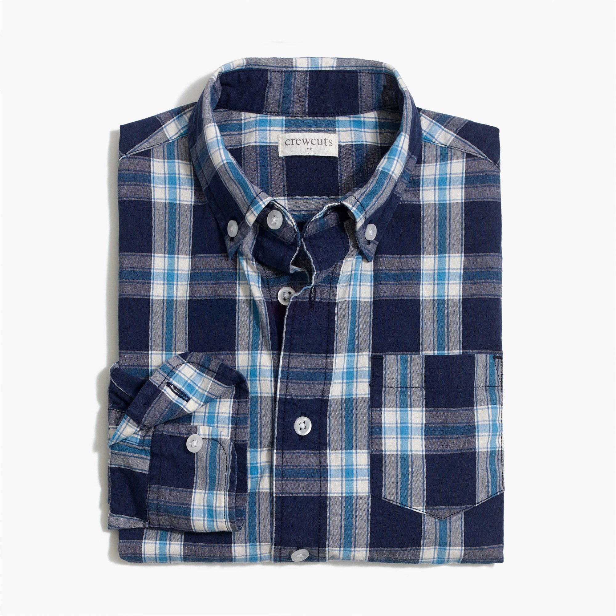 Boys' long-sleeve patterned washed shirt