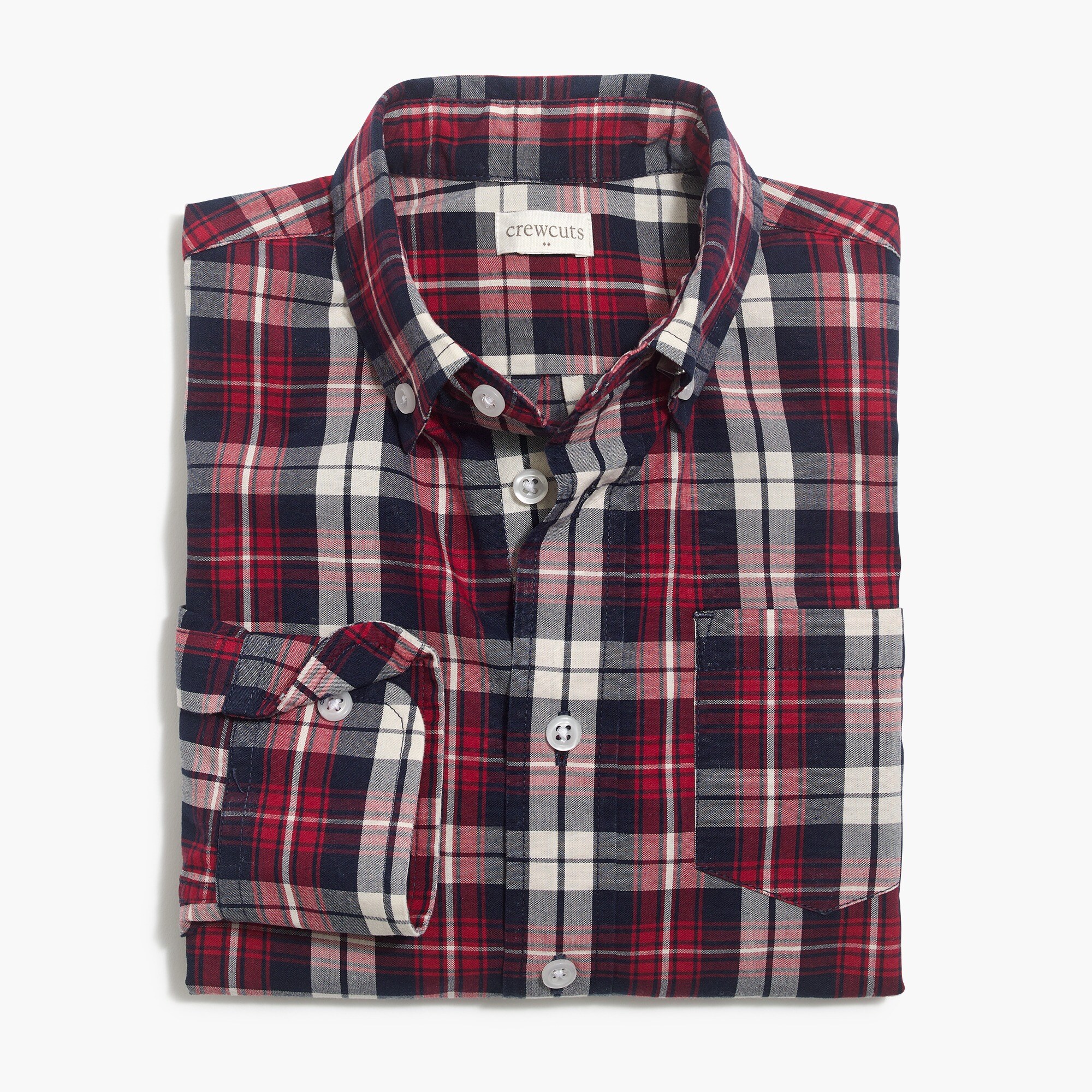 Boys' long-sleeve patterned washed shirt