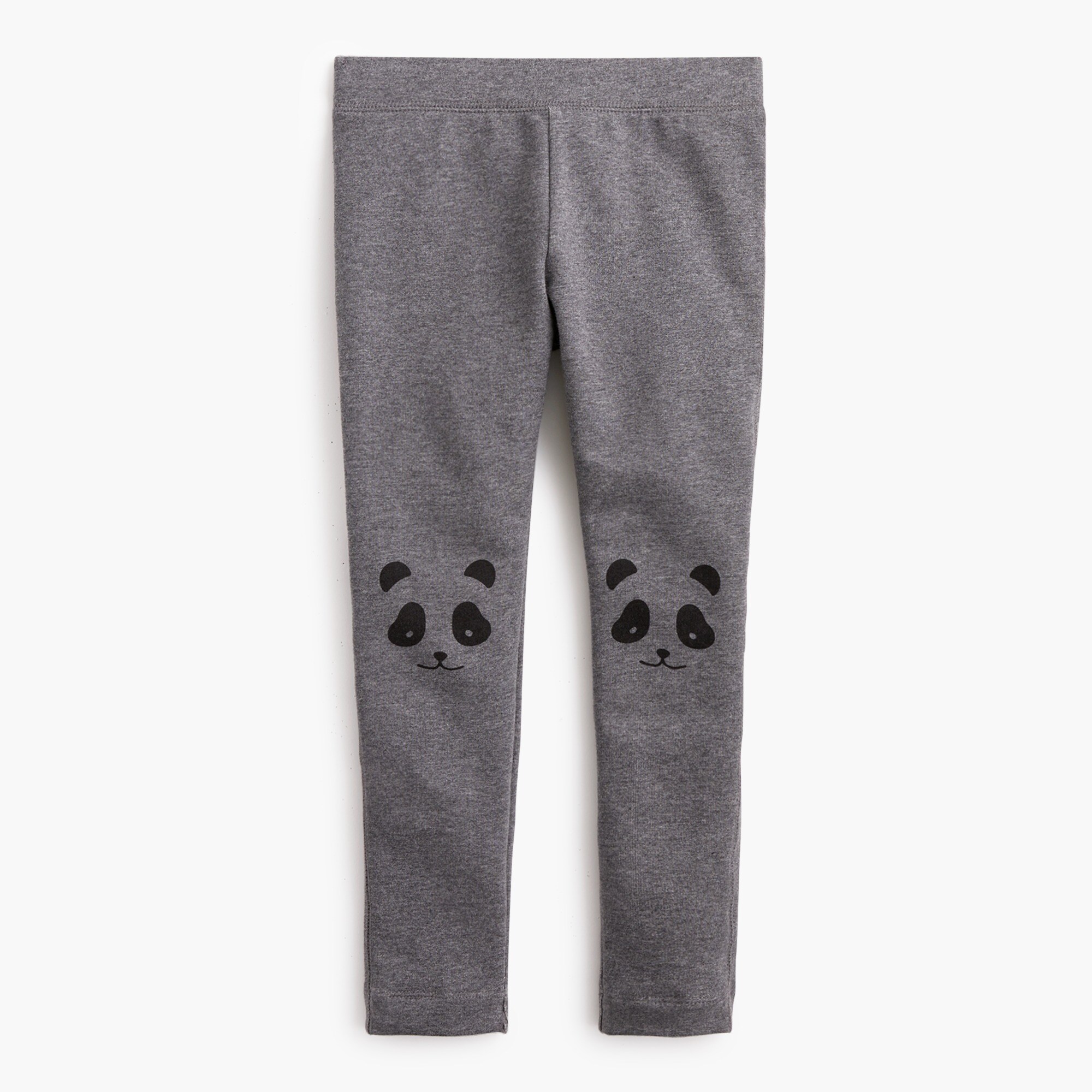 Girls' cozy everyday leggings with panda knees