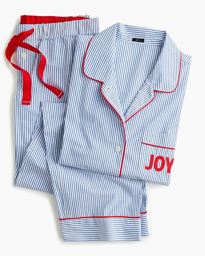 j.crew: vintage pajama set in "joy" for women, right side, view zoomed