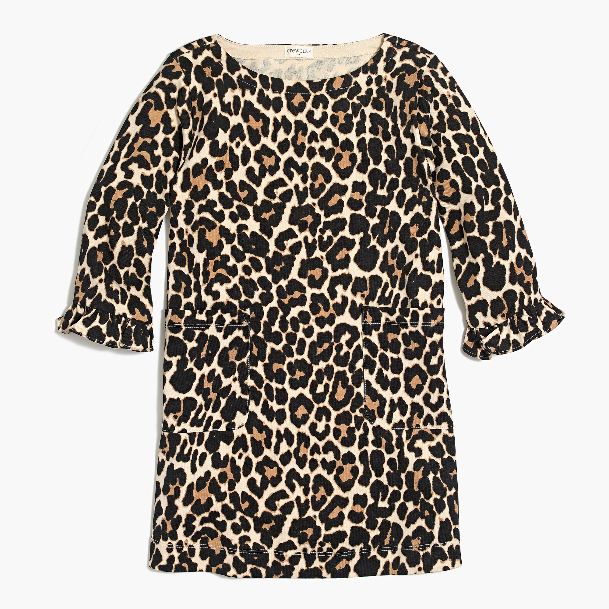 Girls' leopard print dress