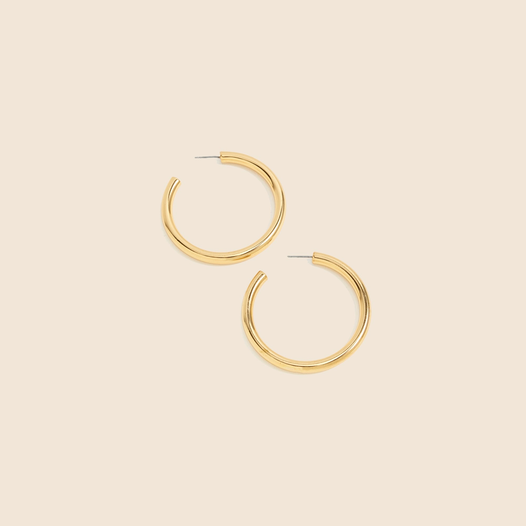 Gold Hoop Circular Earrings