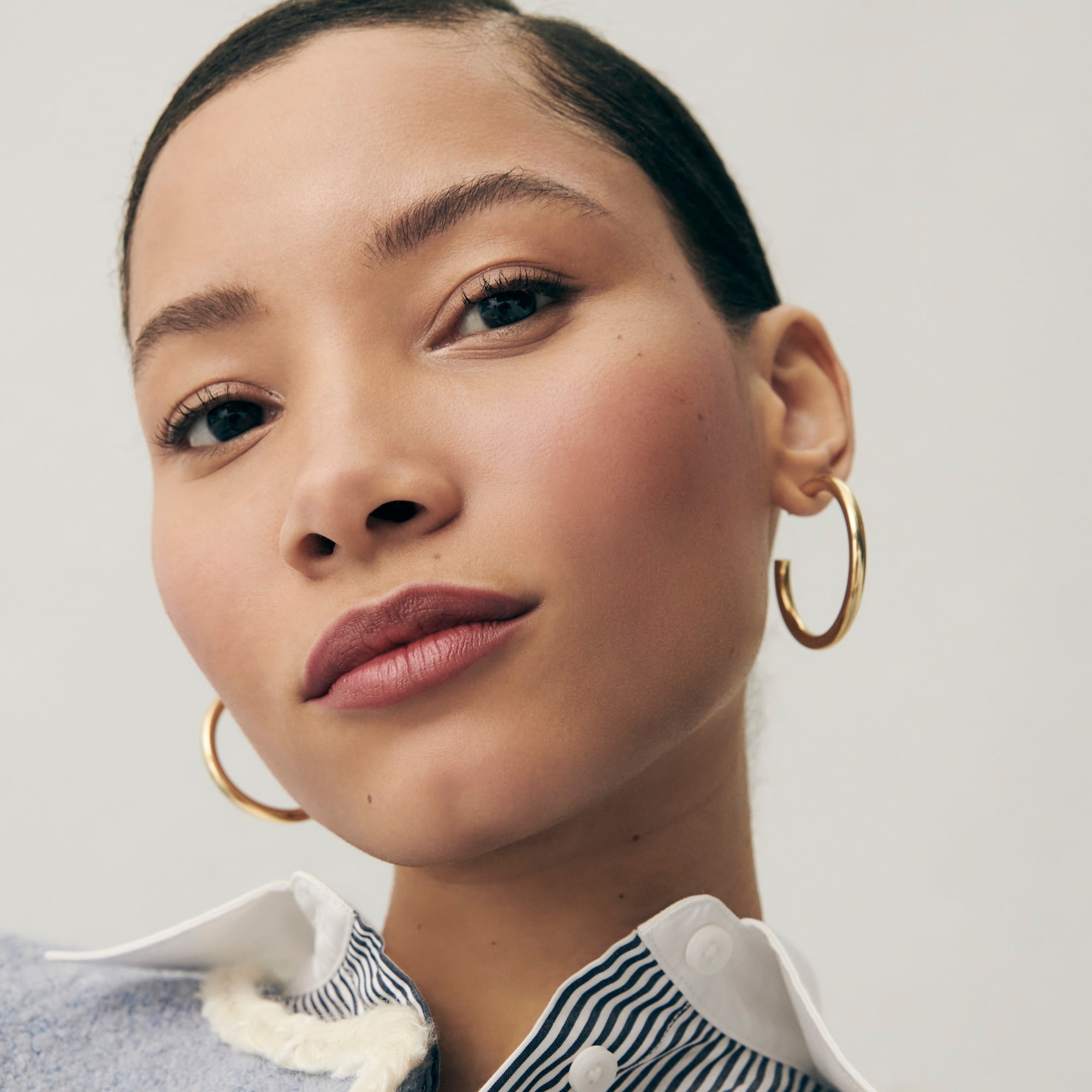 Gold hoop earrings