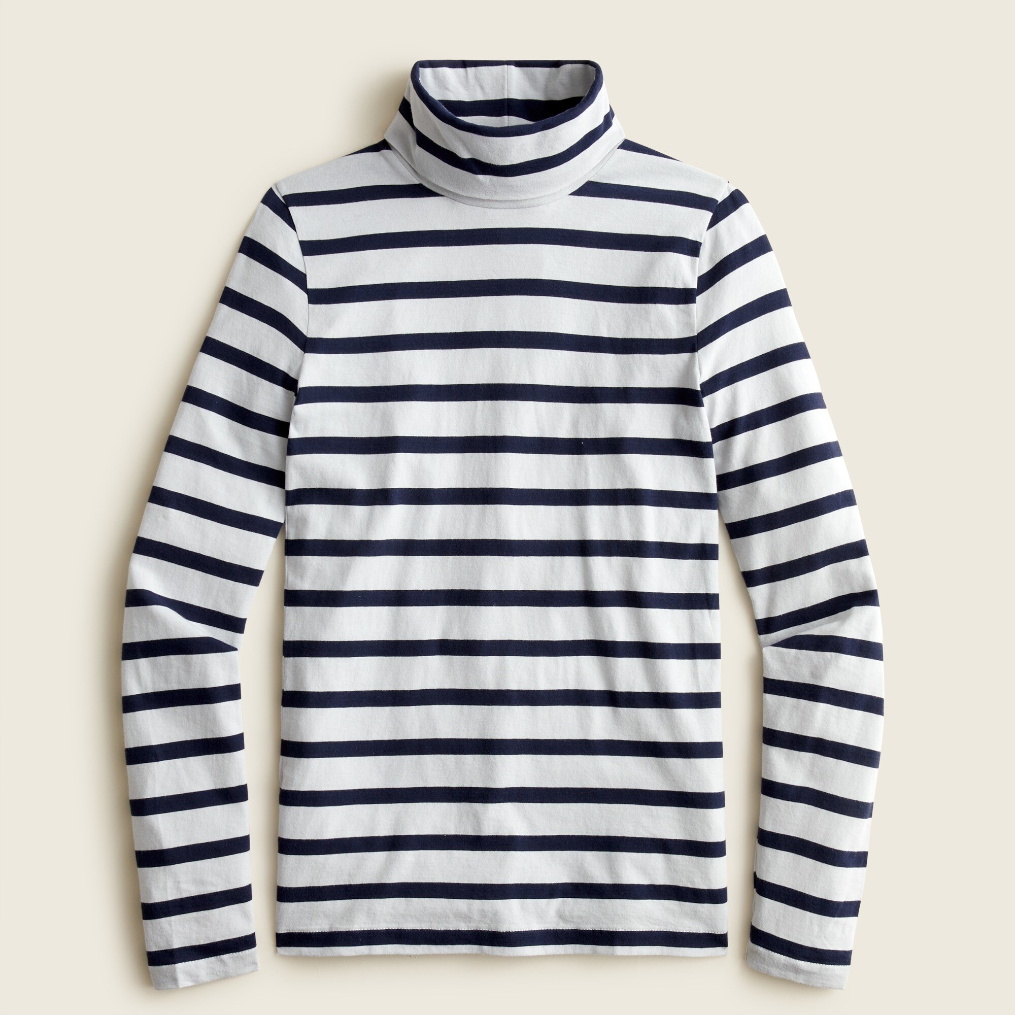 Tissue turtleneck T-shirt in stripes