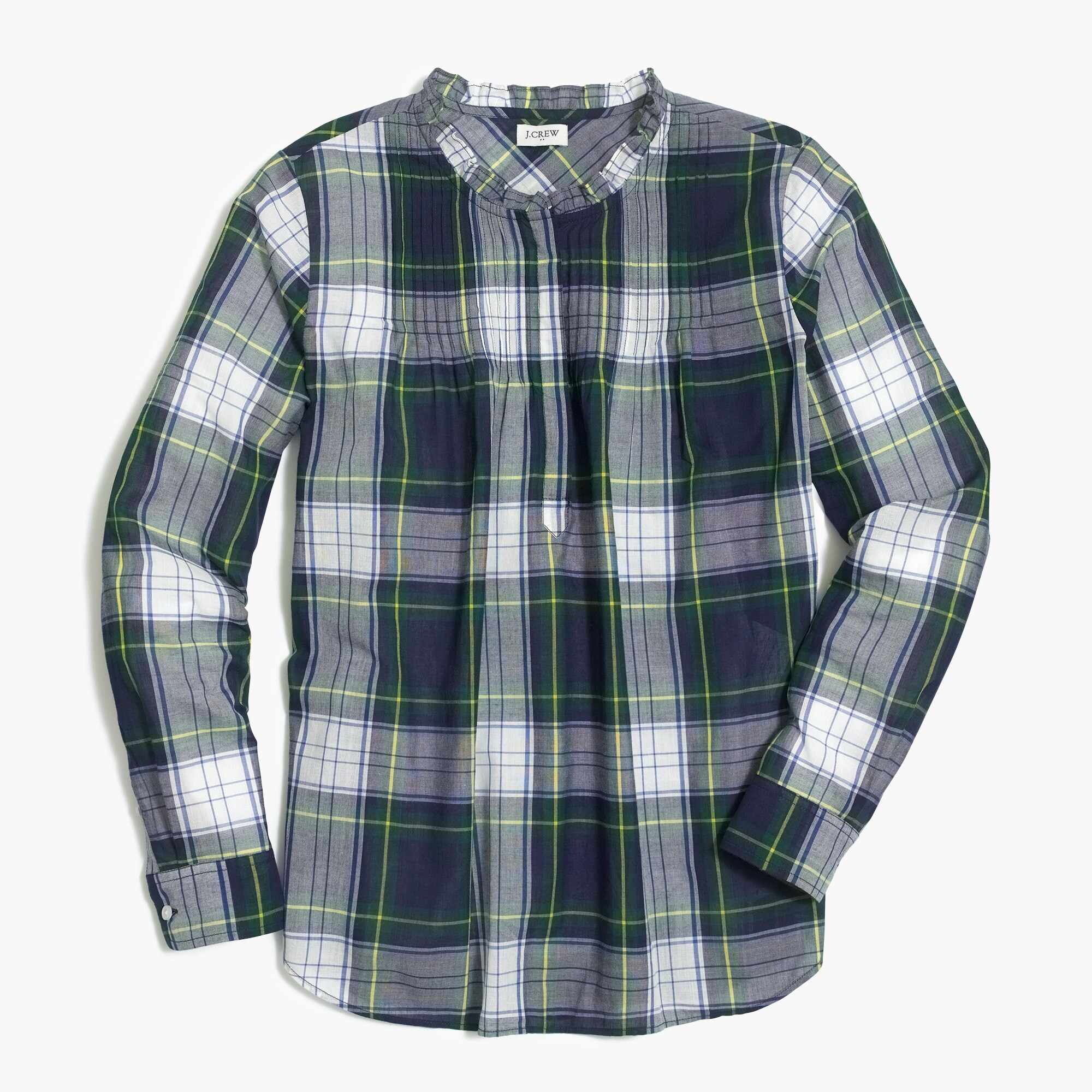 Printed washed pintuck popover
