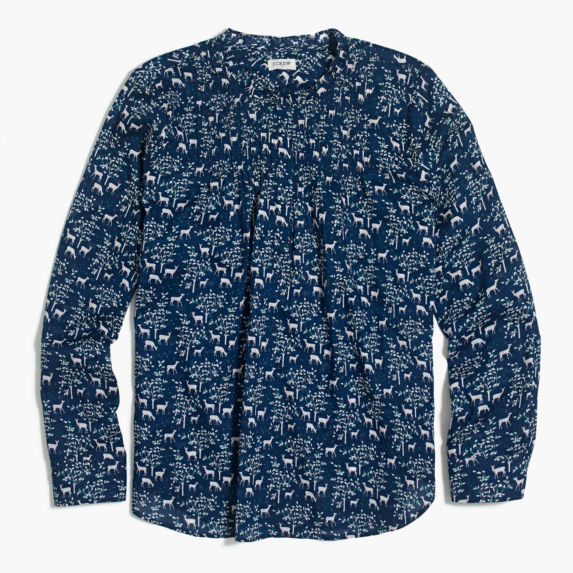Printed washed pintuck popover