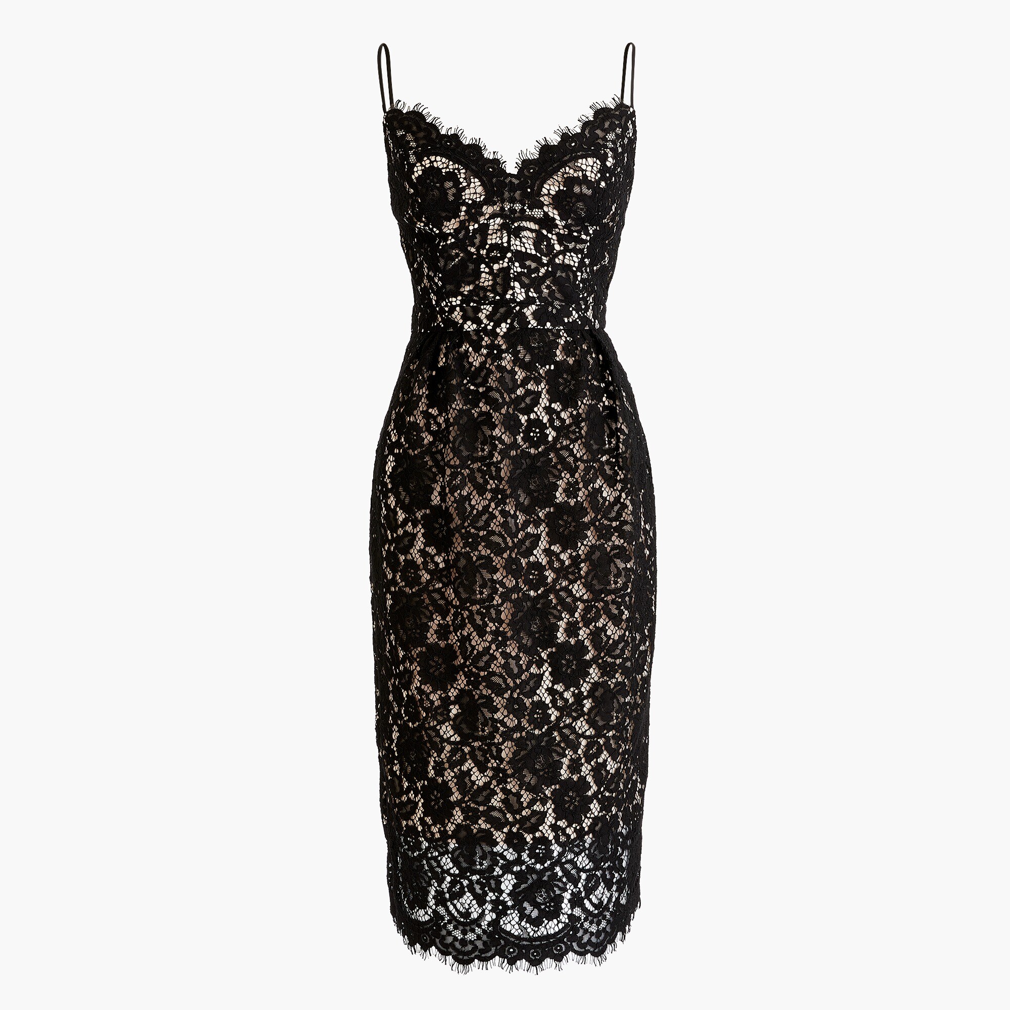  Spaghetti-strap dress in lace