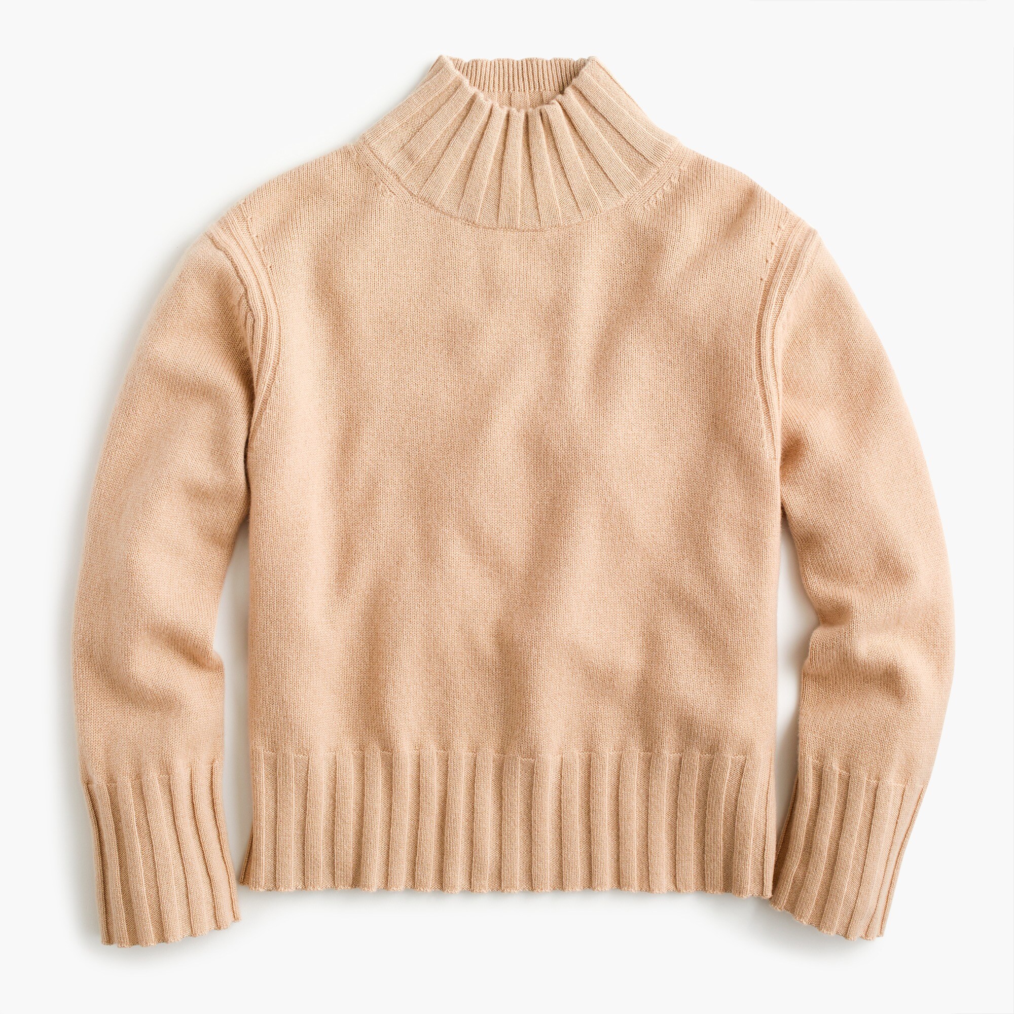 Relaxed mockneck sweater in cashmere