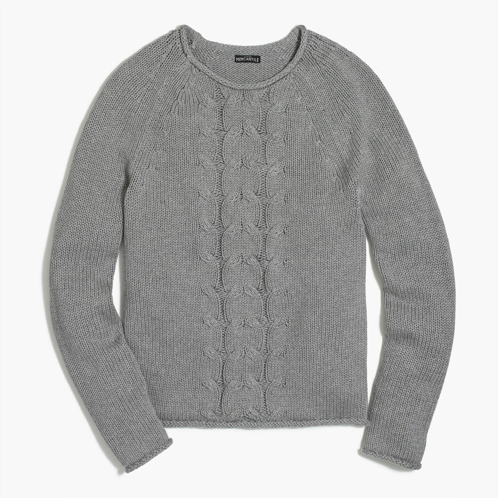 Cable-knit rollneck sweater HTHR GRAPHITE factory: cable-knit rollneck sweater for women