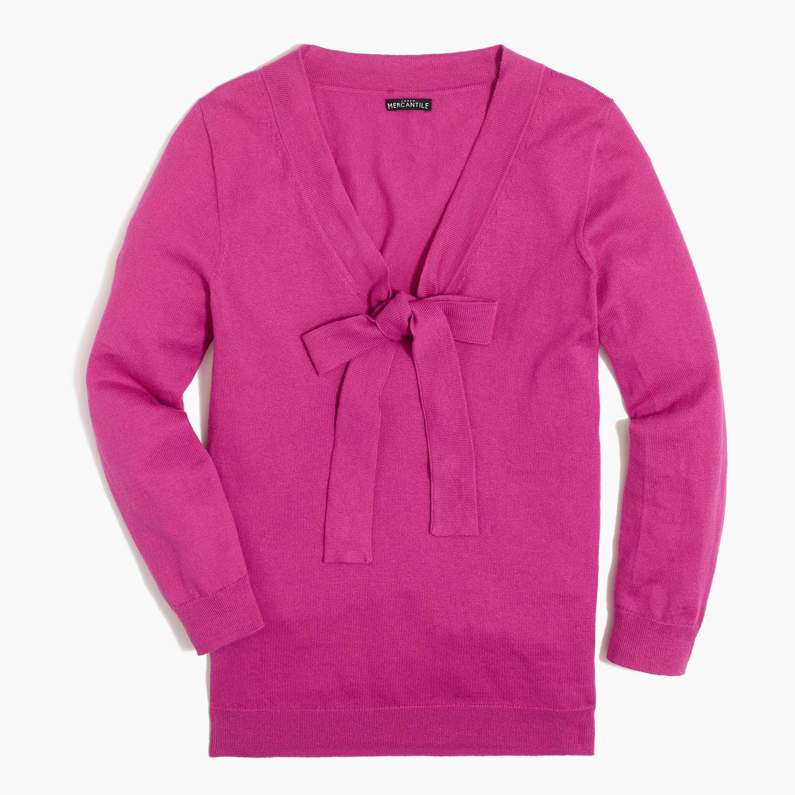 bow v-neck sweater for women