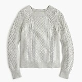 Cable-knit sequin sweater