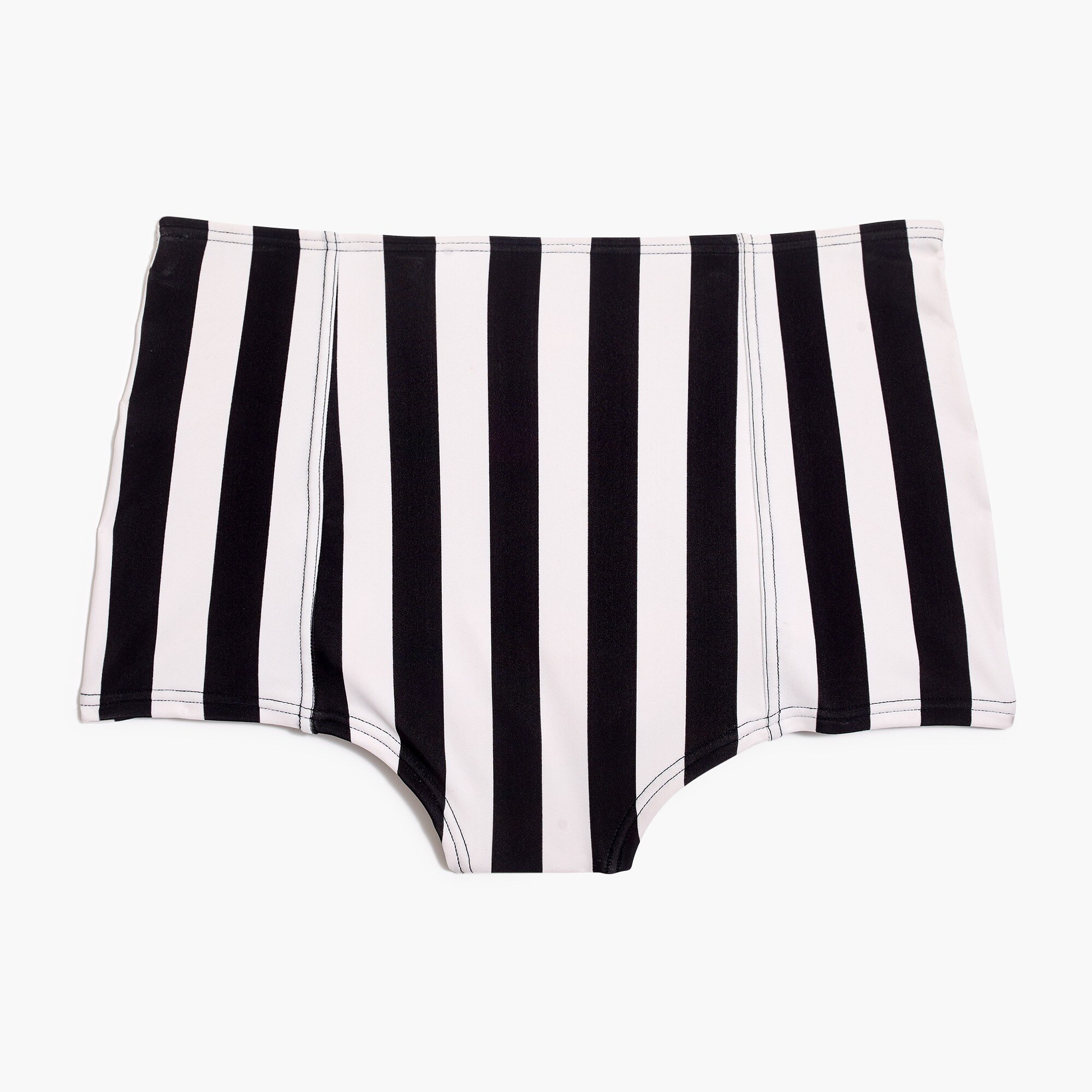 High-waisted bikini bottom in stripe