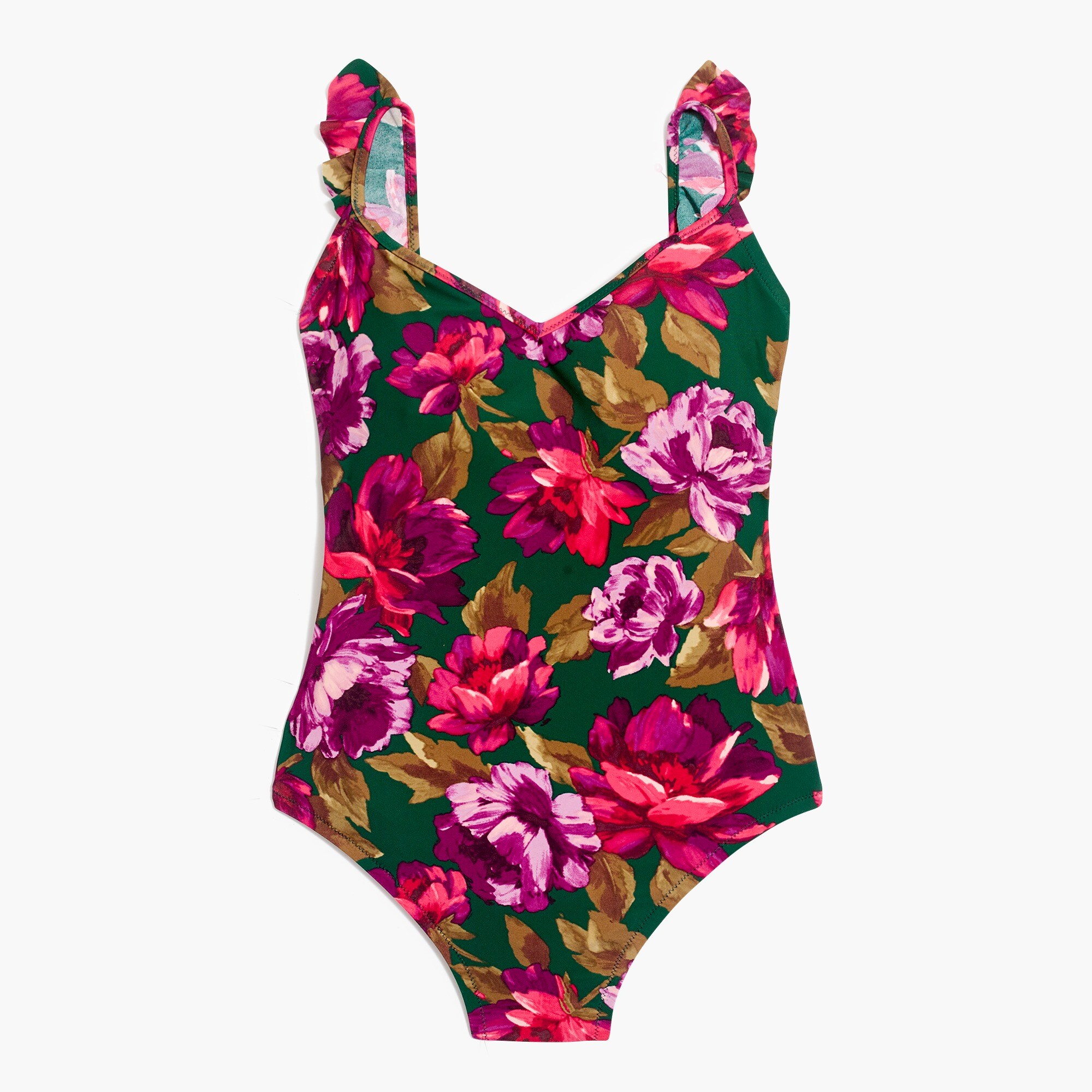 ruffle-trimmed one-piece for women