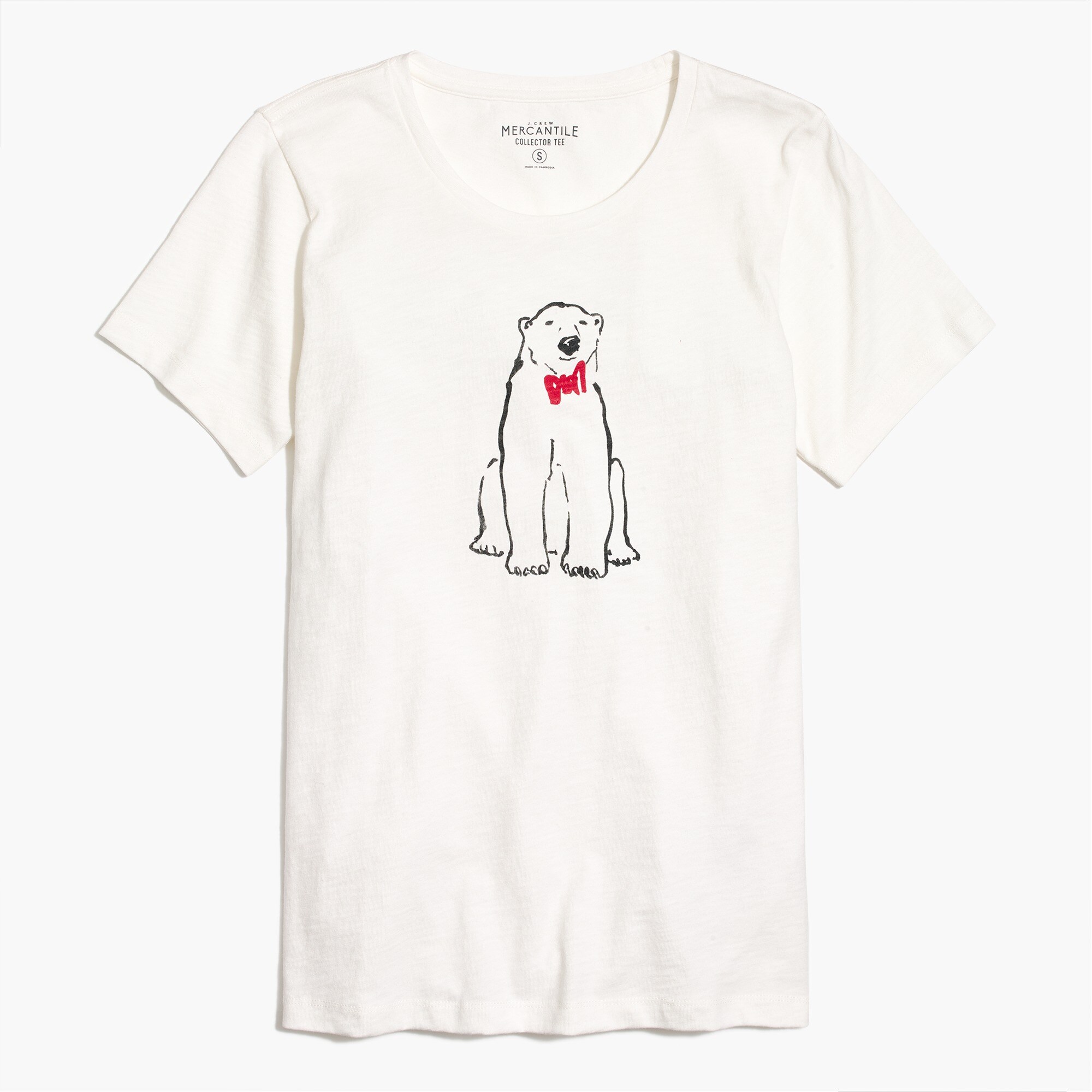 Polar bear bow tie tee