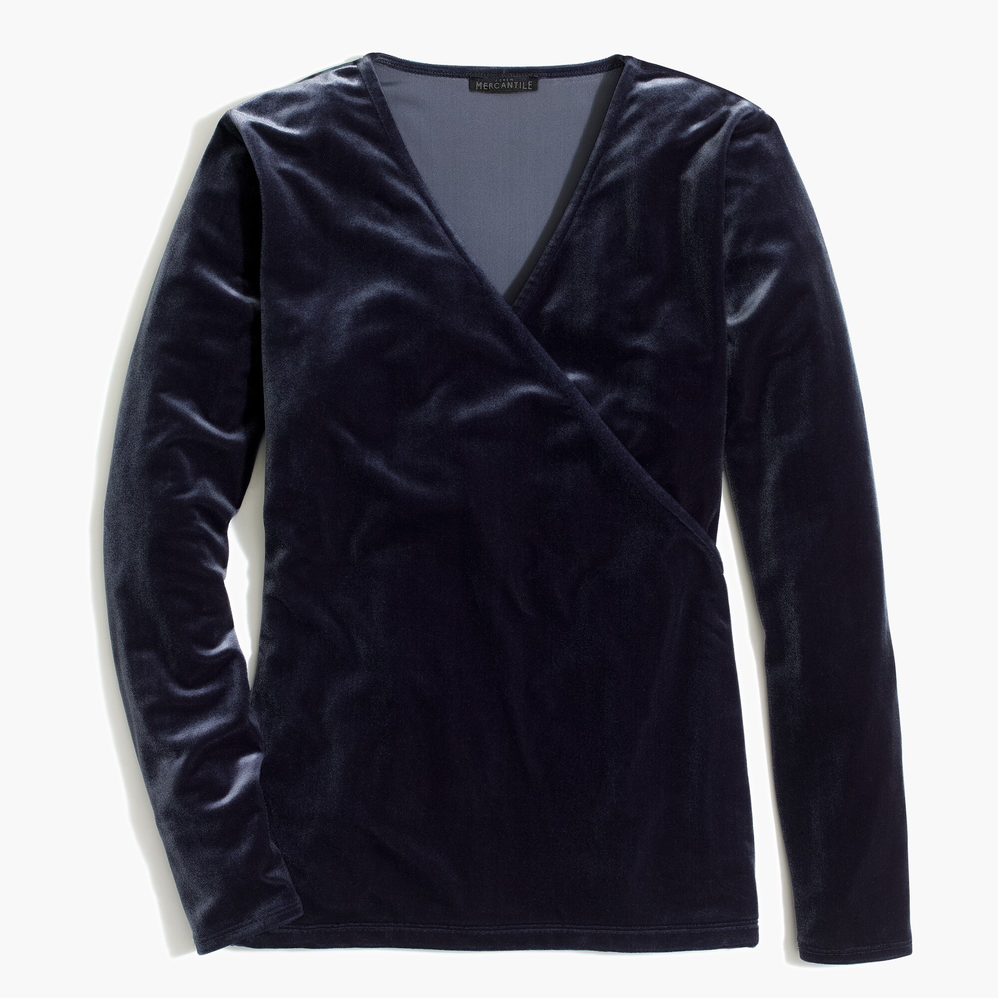 Velvet wrap top