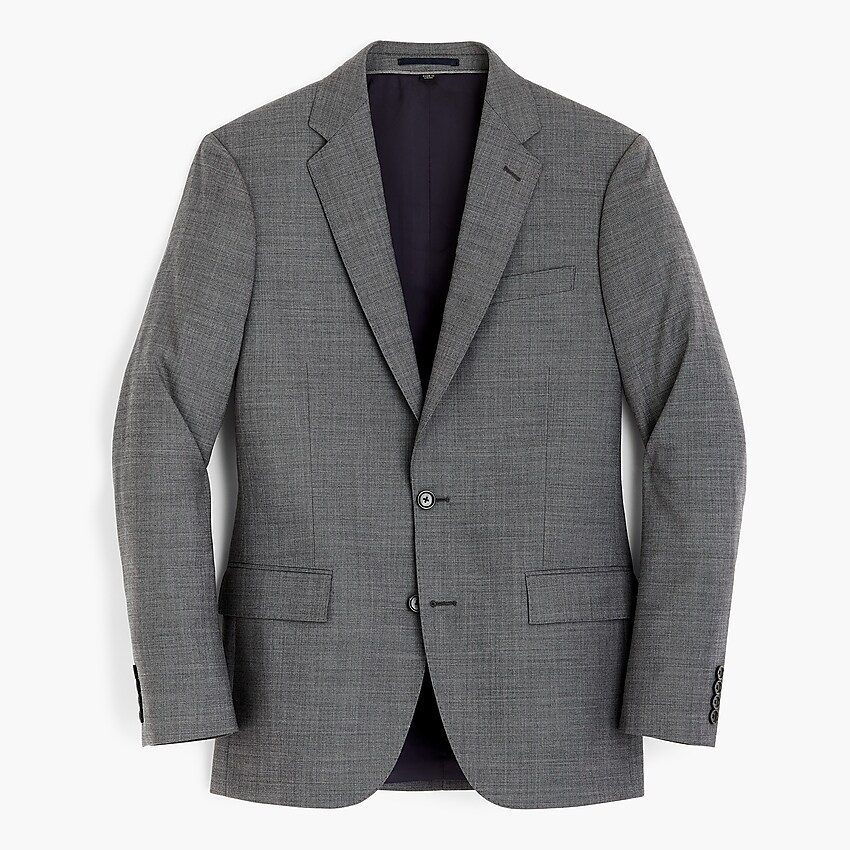 j.crew: ludlow essential slim-fit suit jacket in stretch four-season wool for men, right side, view zoomed