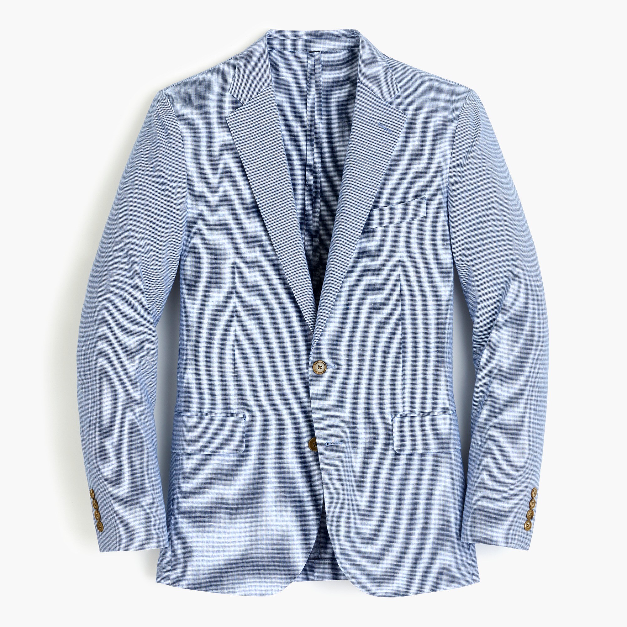J.Crew Ludlow Slim fit Unstructured Suit Jacket In Microhoundstooth Cotton linen For Men