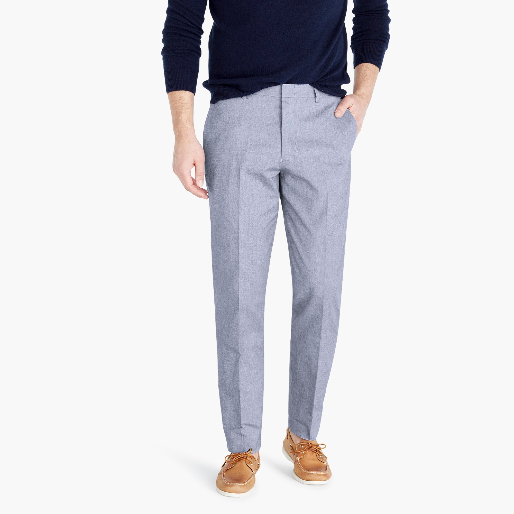 mens Ludlow Classic-fit suit pant in union blue Italian cotton oxford