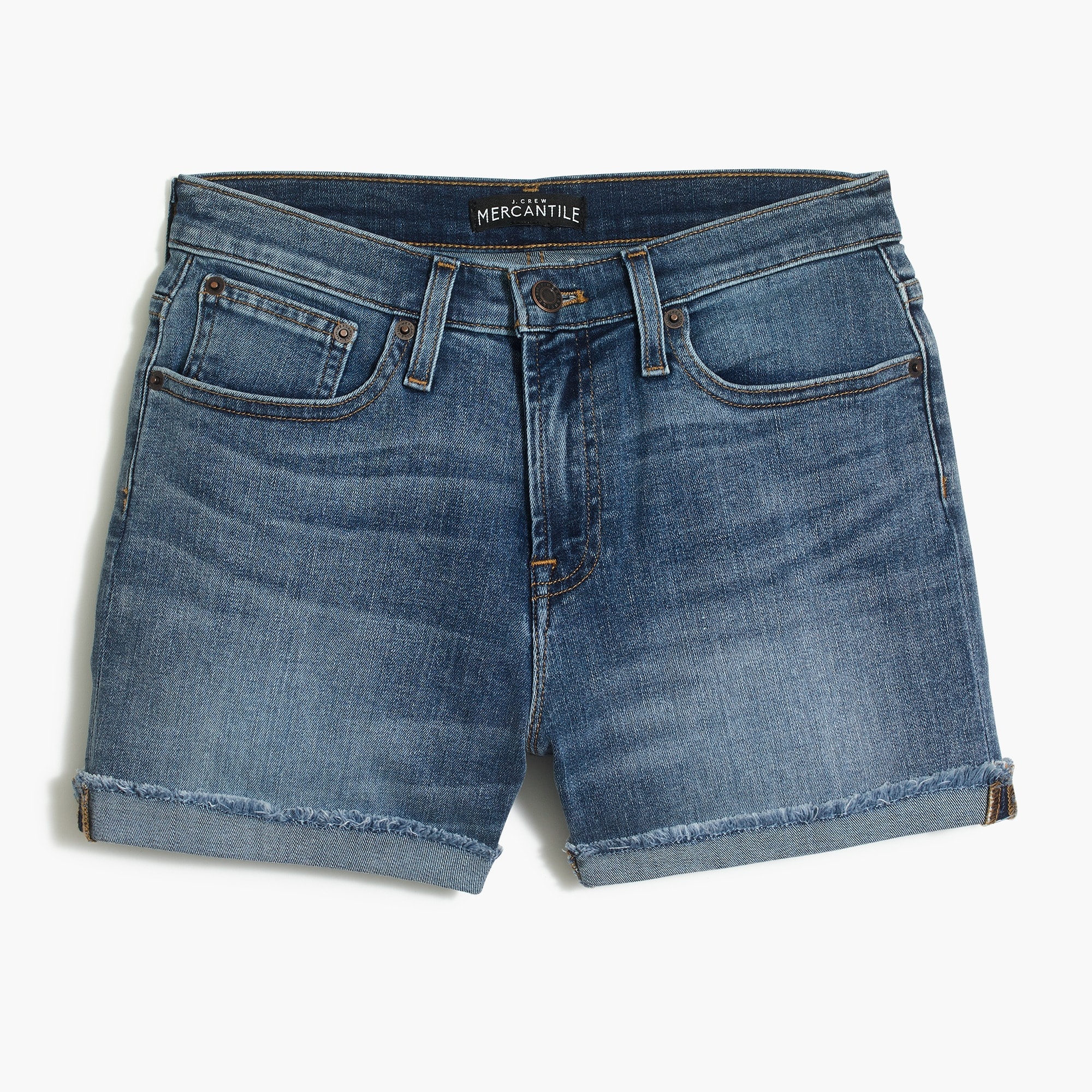 Factory High rise Denim Cutoff Short For Women