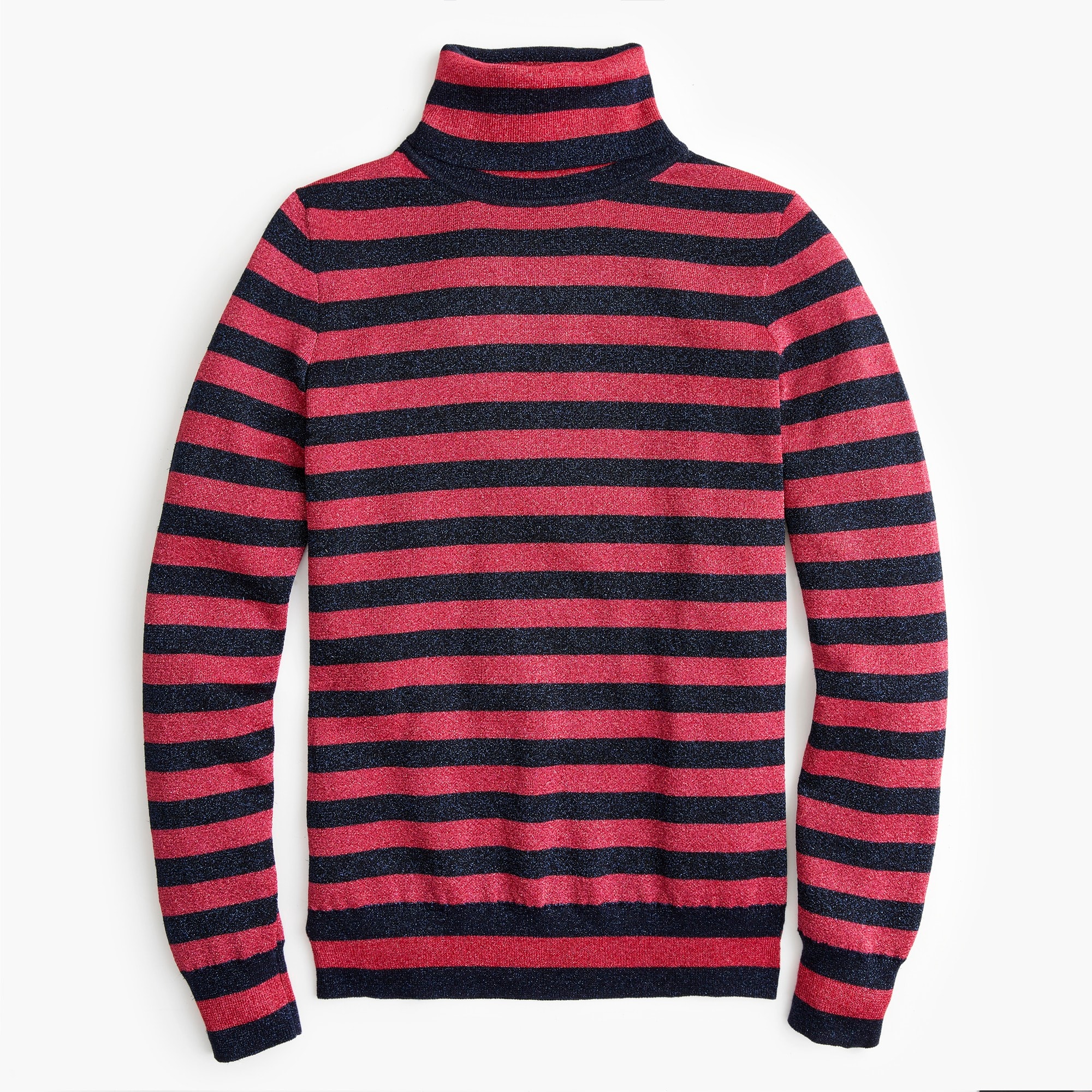 Turtleneck sweater in sparkle stripe