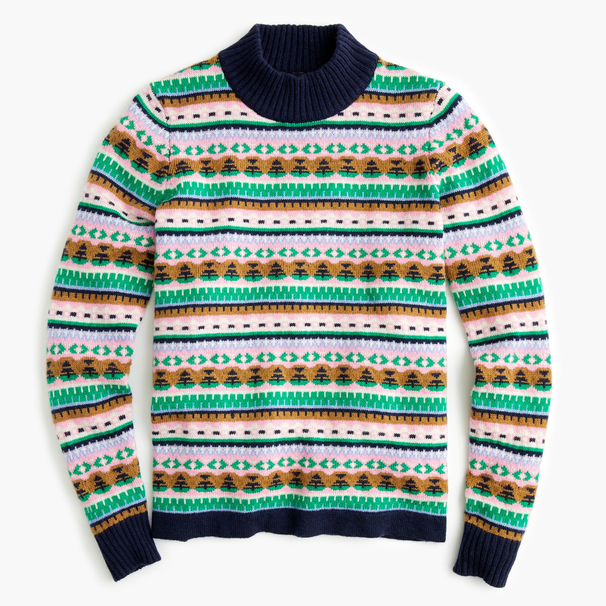 新品 soloist fair isle crew neck sweater. Fair Isle Cotton Rollneck Sweater For Men | J.Crew
