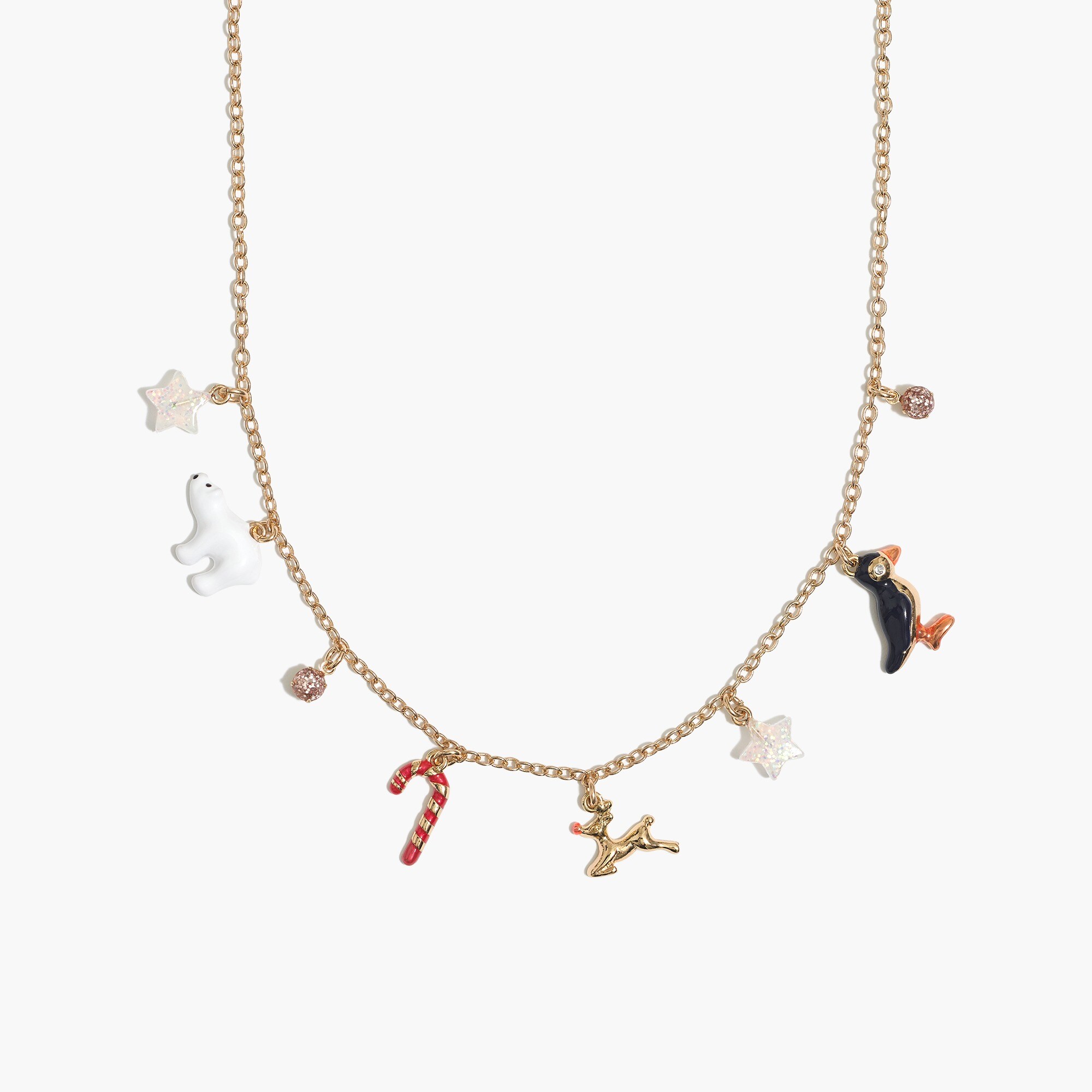 Girls' winter charm necklace