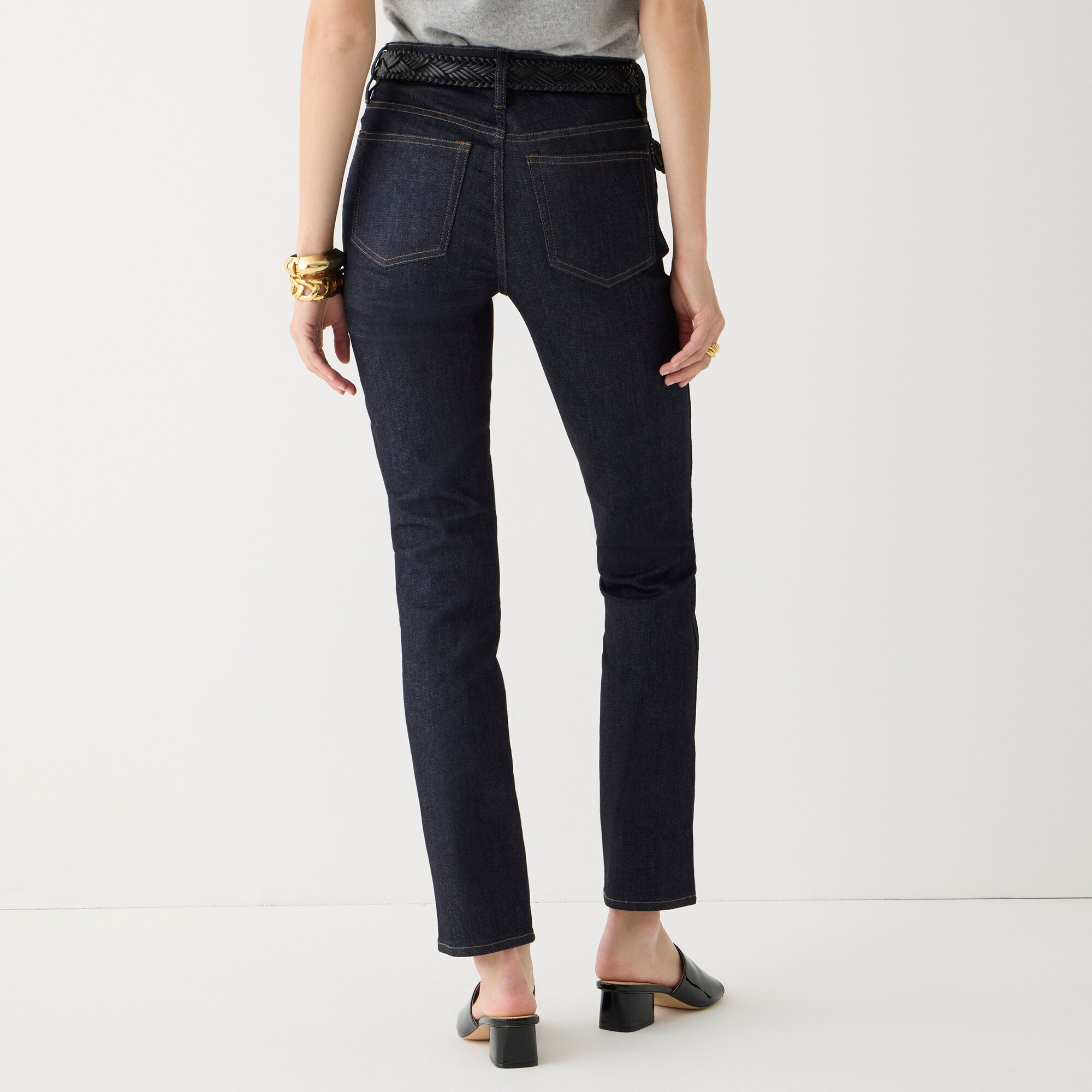 Tall 9" mid-rise vintage slim-straight jean in resin rinse