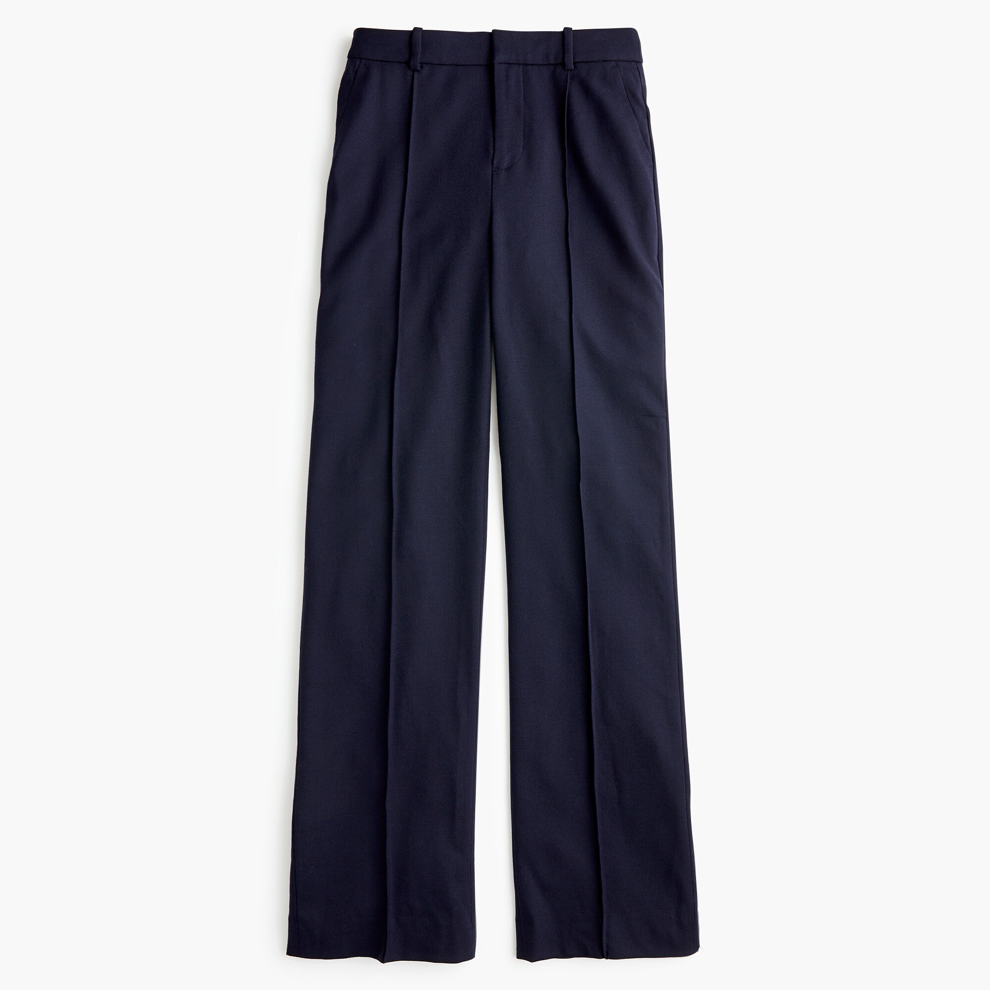 Wool flannel full-length trouser
