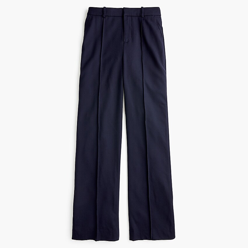 j.crew: wool flannel full-length trouser for women, right side, view zoomed