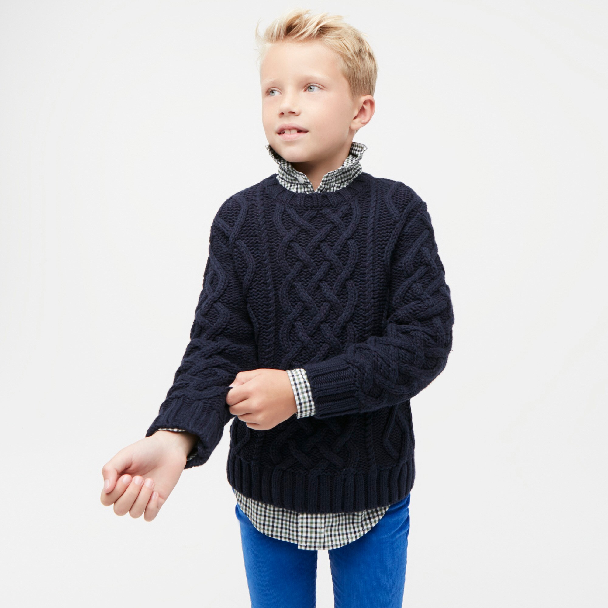 cable knit cardigan boys