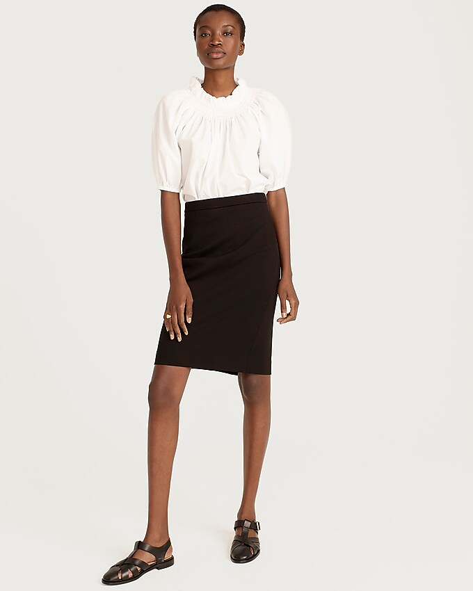 j.crew: no. 2 pencil® skirt in stretch twill for women, right side, view zoomed