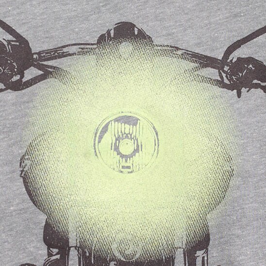 Boys' long-sleeve motorcycle glow-in-the-dark graphic tee MANCHESTER GREY MOTORCY boys' long-sleeve motorcycle glow-in-the-dark graphic tee for boys