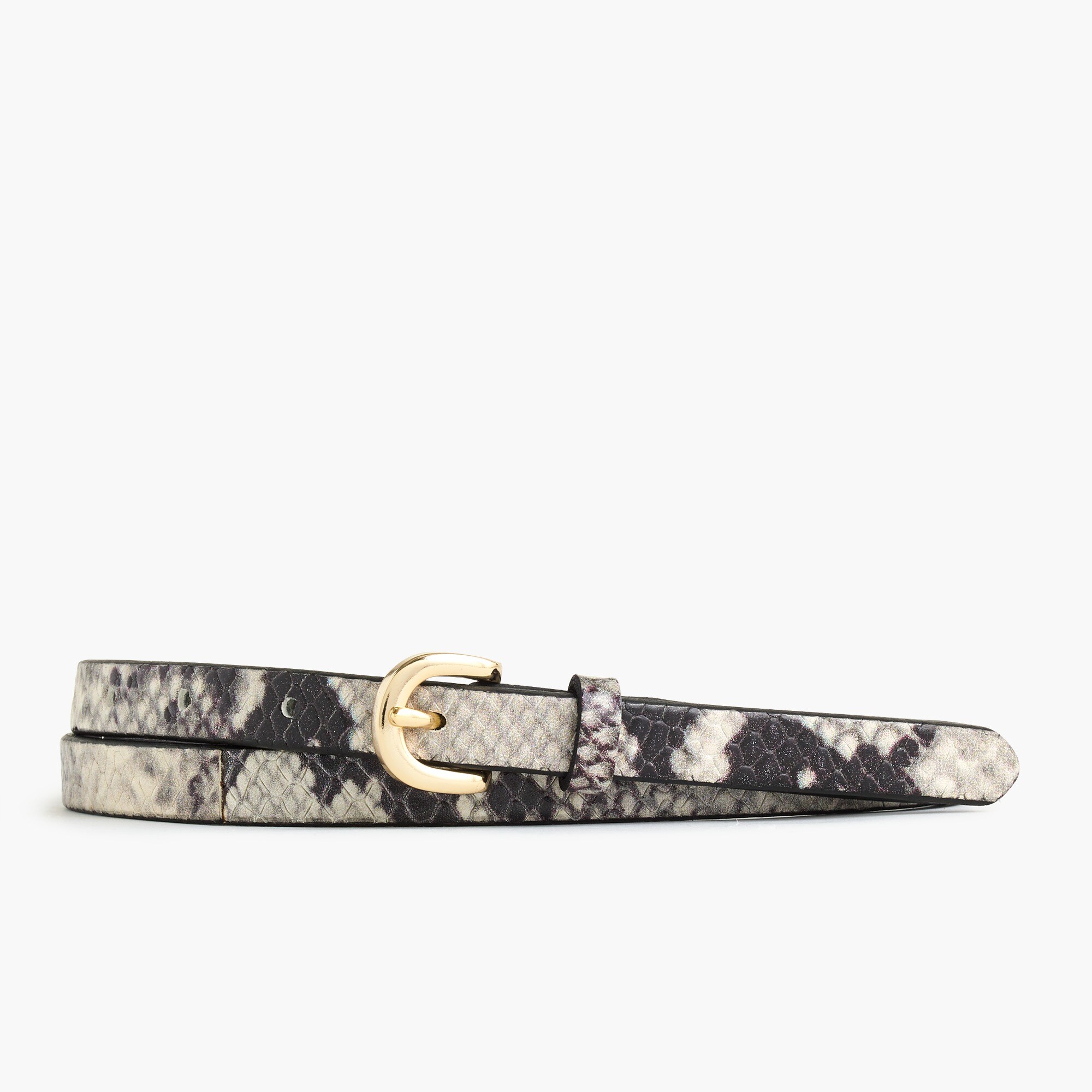  Skinny embossed leather belt
