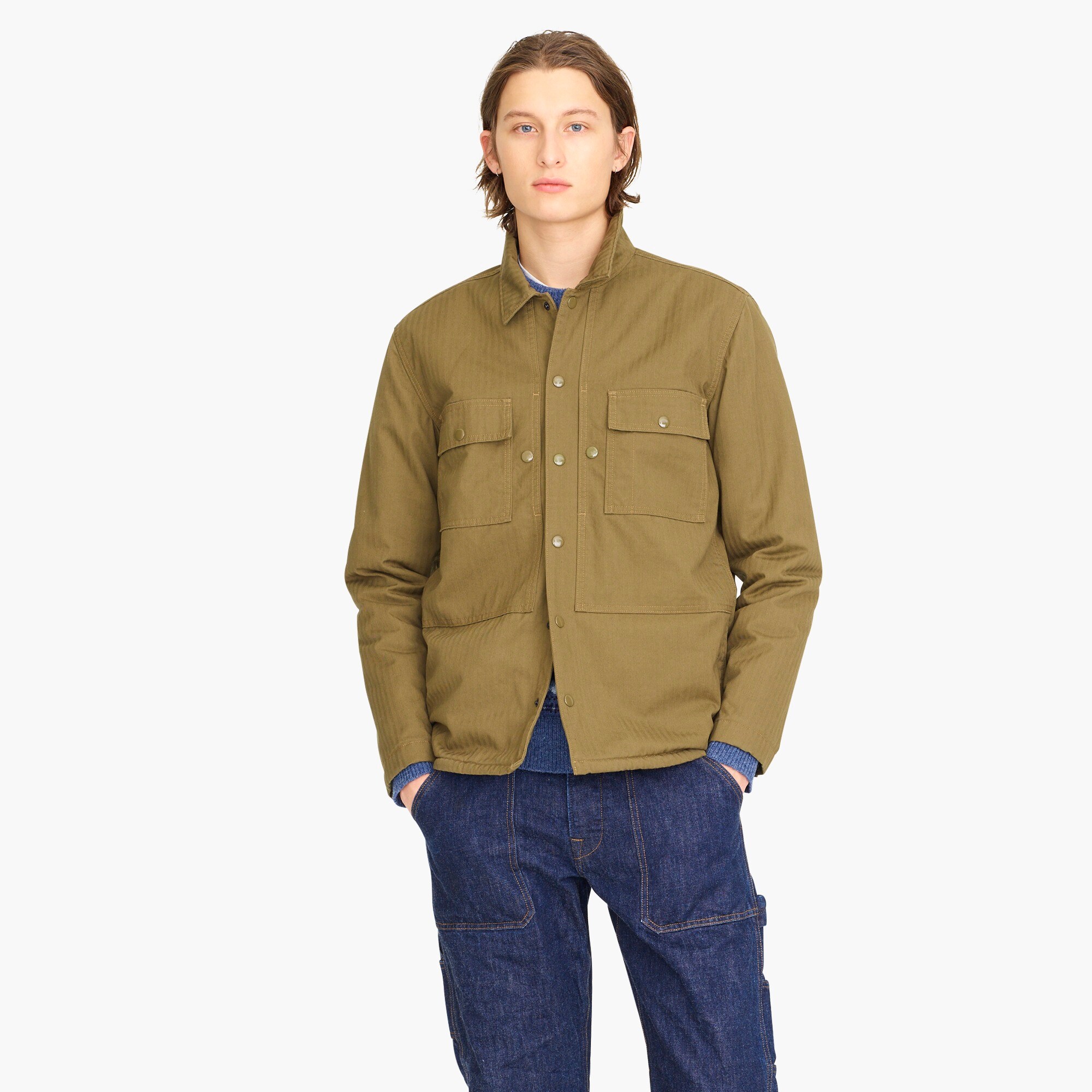 Shoptagr Wallace Barnes Herringbone Shirt Jacket By J Crew