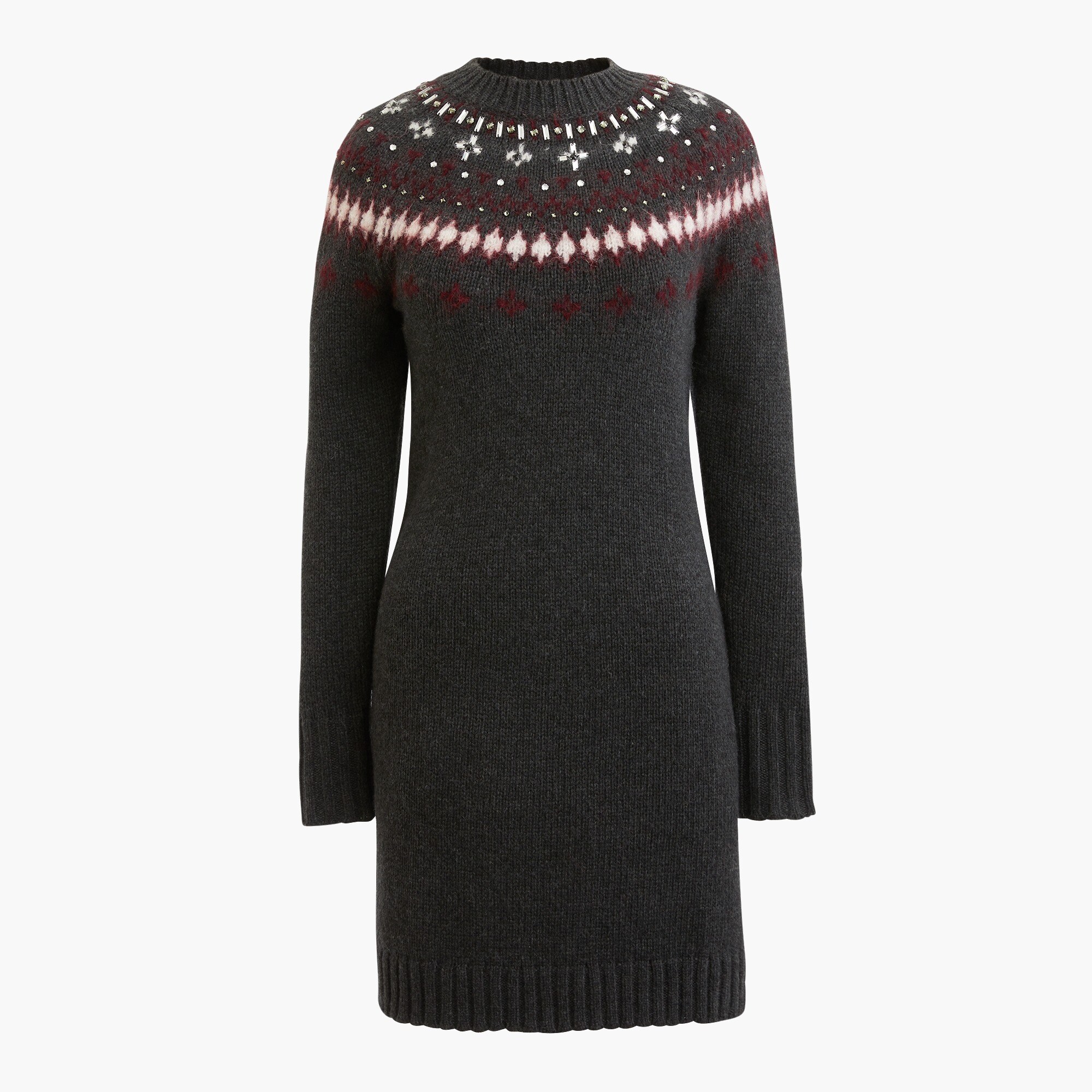 fair isle sweater dress women