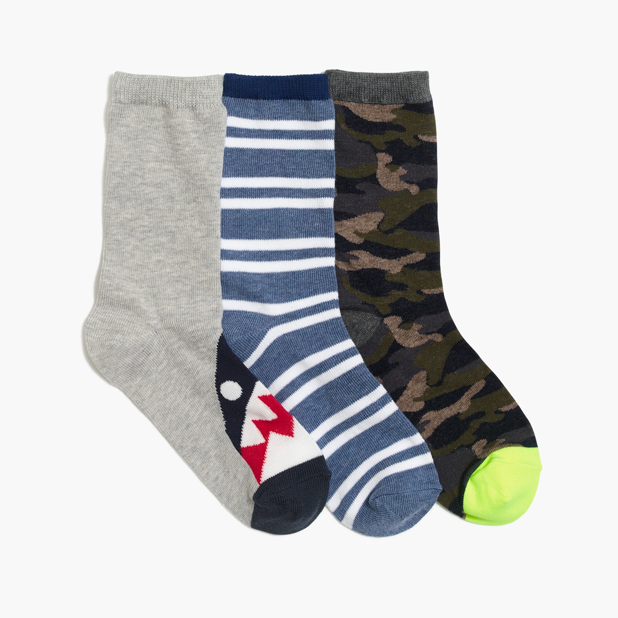 Boys' camo trouser socks three-pack