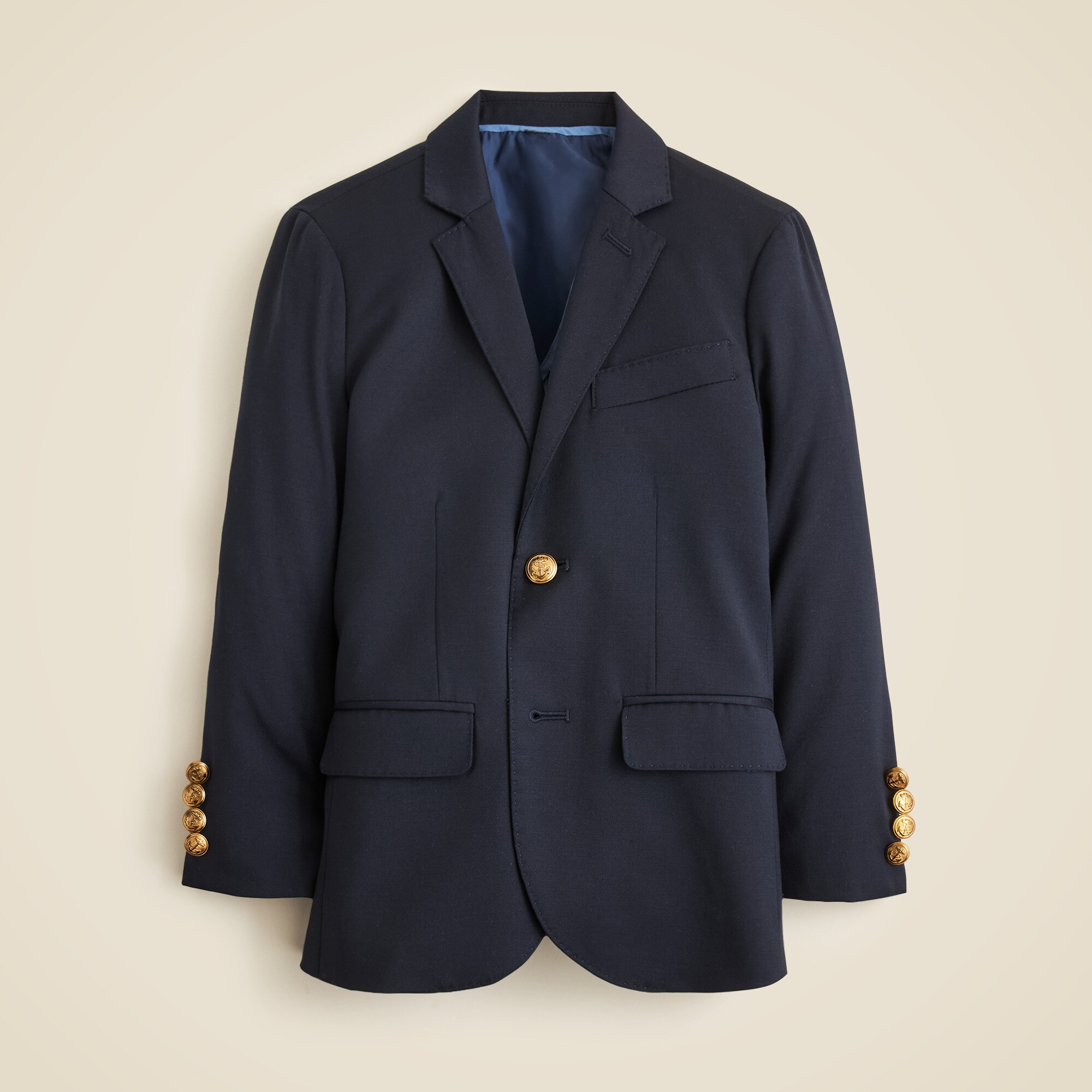 boys Boys' Ludlow two-button blazer in navy wool blend