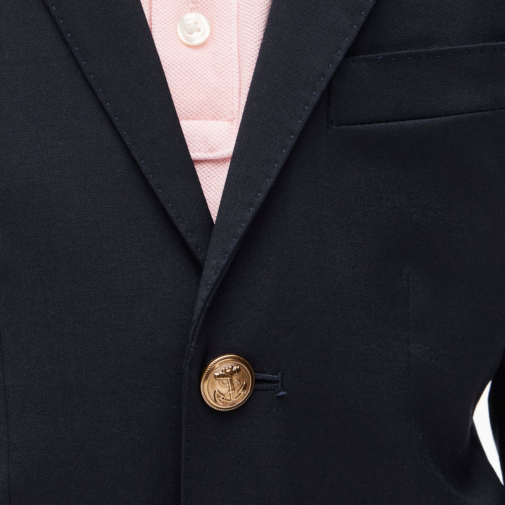 Boys' Ludlow two-button blazer in navy wool blend