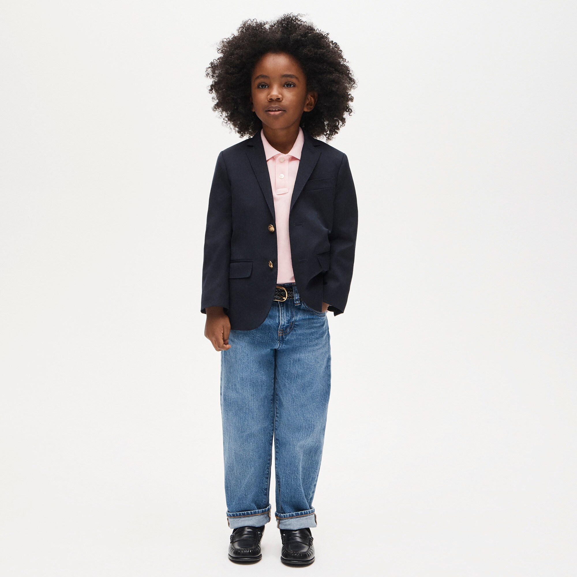  Boys' Ludlow two-button blazer in navy wool blend