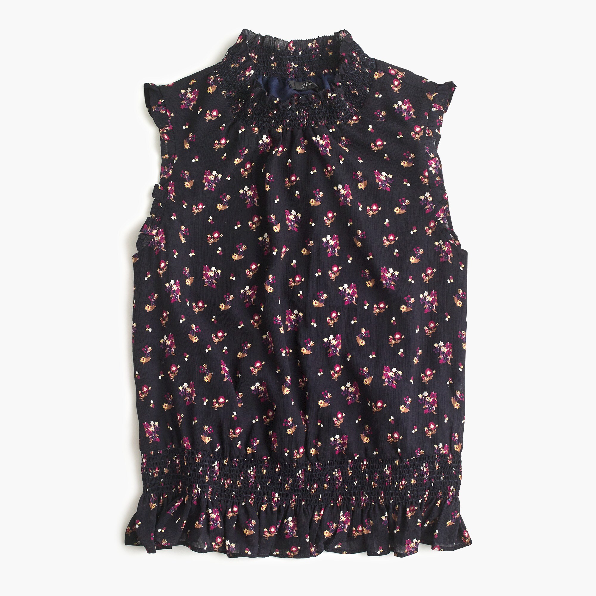 J.Crew Sleeveless Smocked Top In Ditsy Floral For Women
