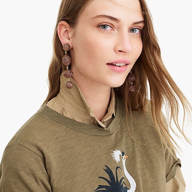 pavé resin statement earrings : women earrings