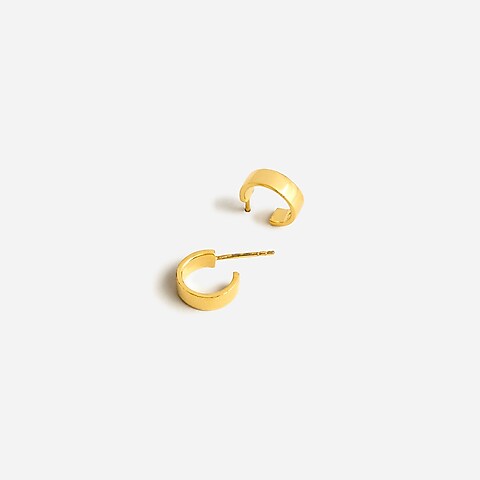  Demi-fine 14k gold-plated mini-hoop earrings