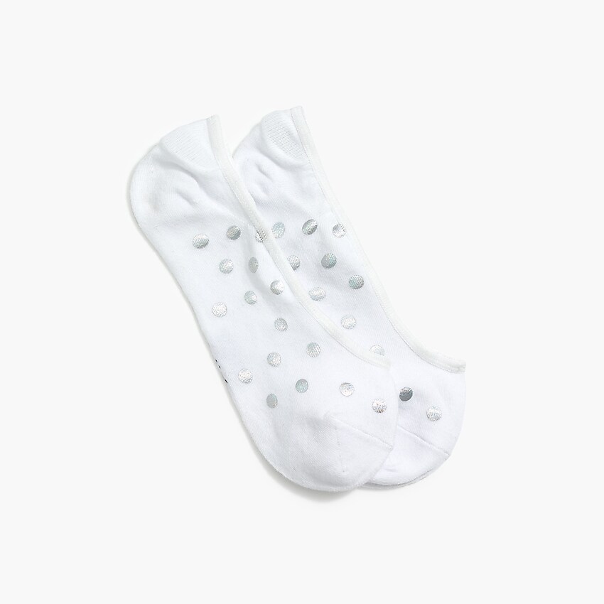 factory: metallic dot no-show socks for women, right side, view zoomed